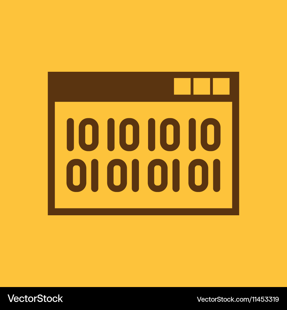 Web code icon www and browser development vector image