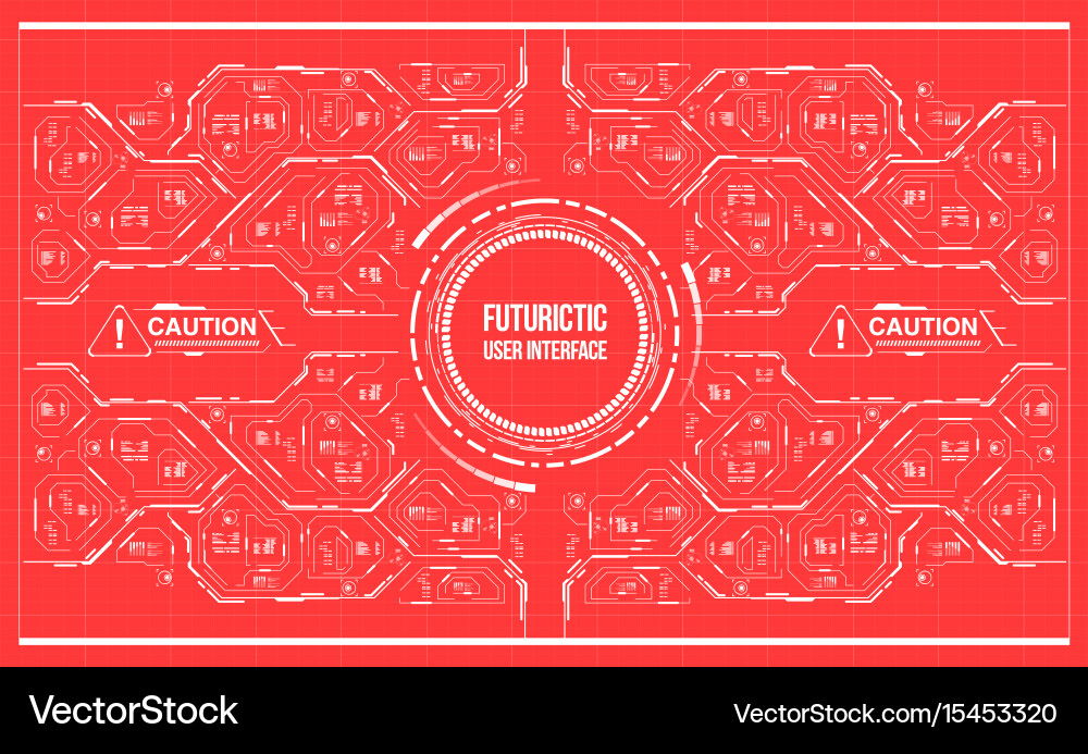 Background with futuristic user interface vector image