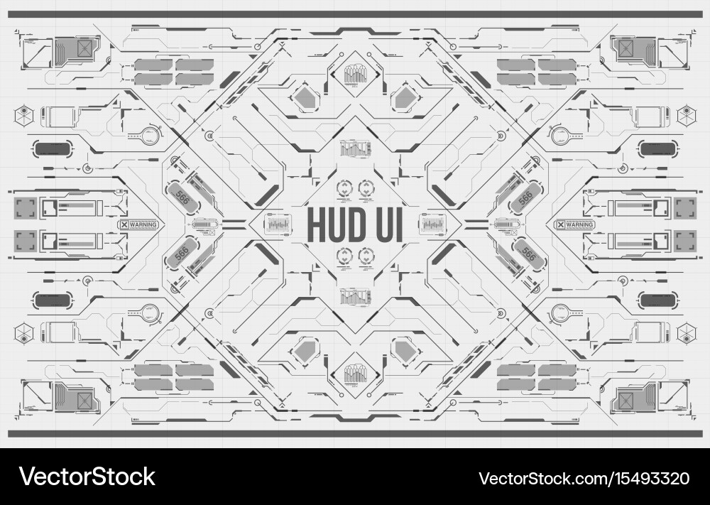 Background with futuristic user interface Vector Image
