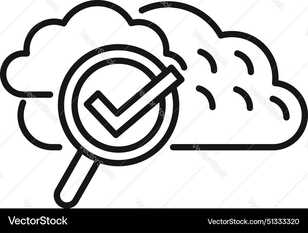 Cloud computing verification concept icon Cloud computing verification concept icon vector image