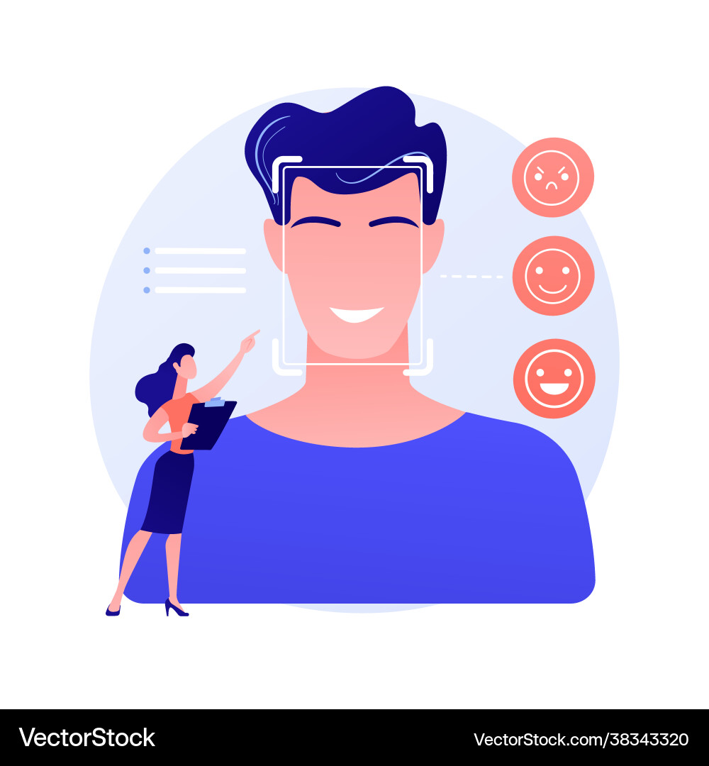 Emotion detection abstract concept Emotion detection abstract concept vector image