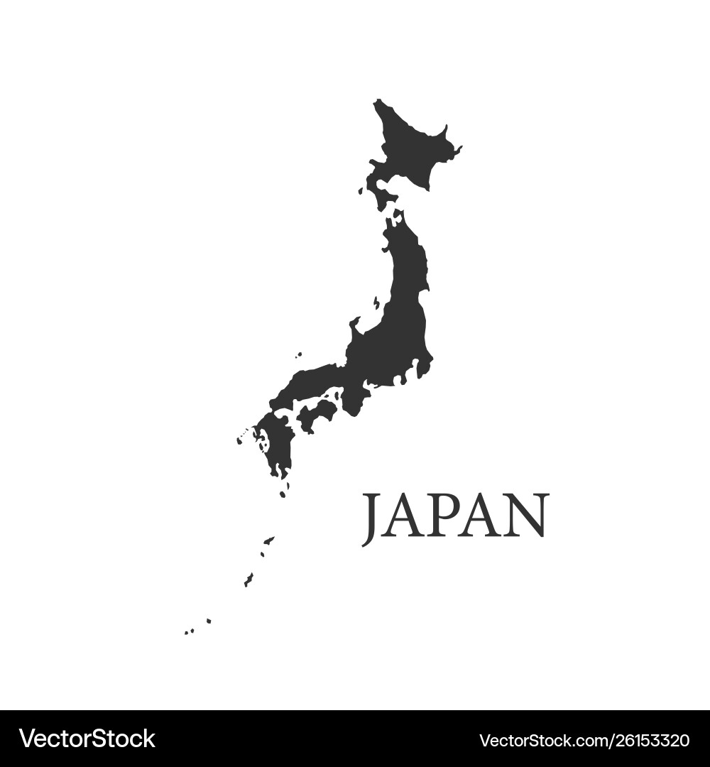 Japan Map - White Background Vector Image