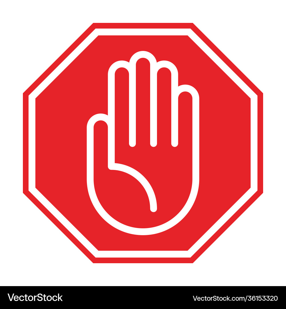 No Entry Sign - Stop Symbol vector image