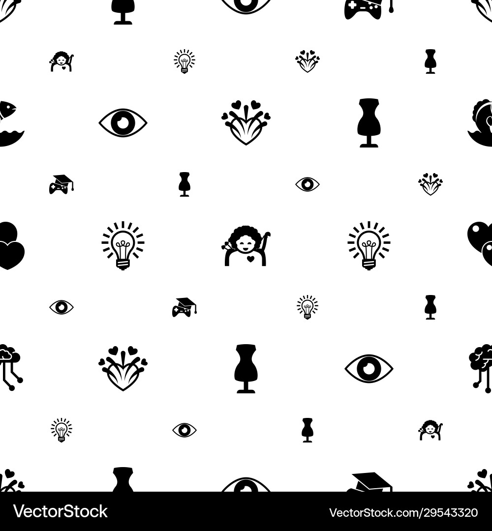 Shape icons pattern seamless included editable Shape icons pattern seamless included editable vector image