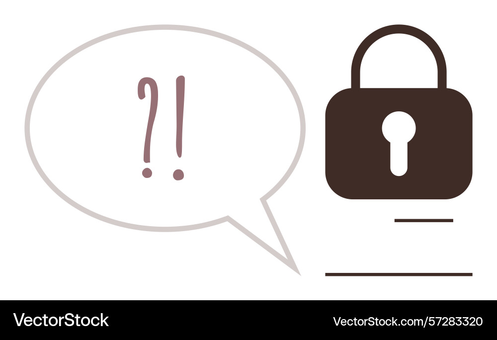 Speech bubble with question marks next to closed Speech bubble with question marks next to closed vector image