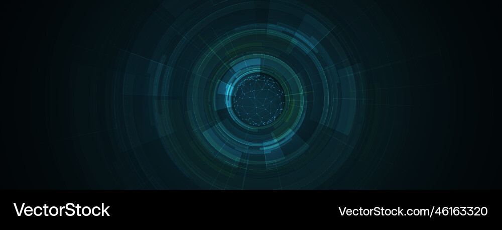 Technology data background idea of global vector image