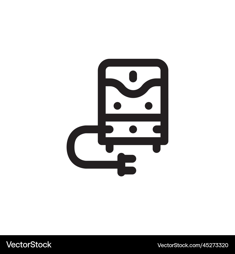 Ups icon computer component outline style Ups icon computer component outline style vector image