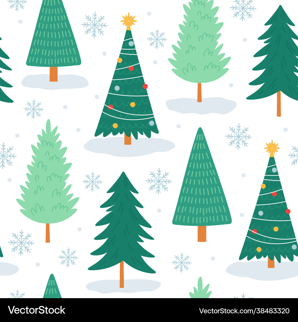 Weihnachtsbaum Nahtlose Muster - Noel Vektorbild