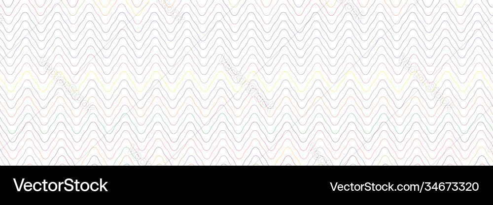 Wide rectangular format wavy waving zig-zag Wide rectangular format wavy waving zig-zag vector image