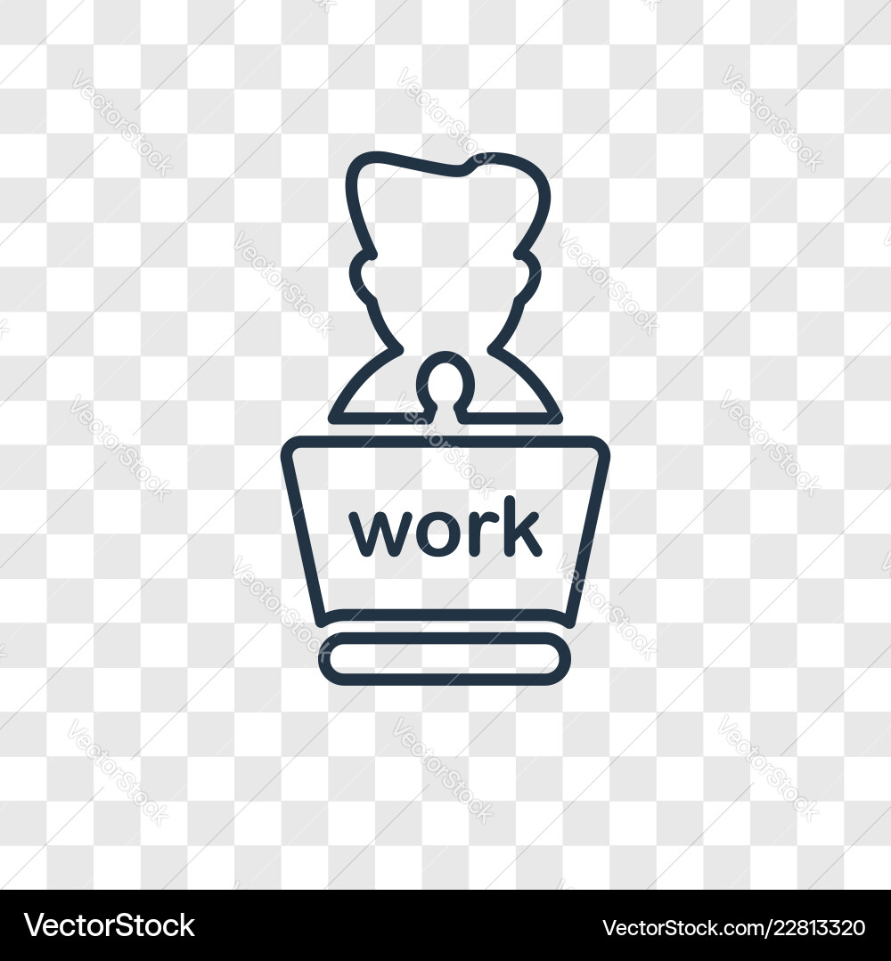 Working concept linear icon isolated Working concept linear icon isolated vector image