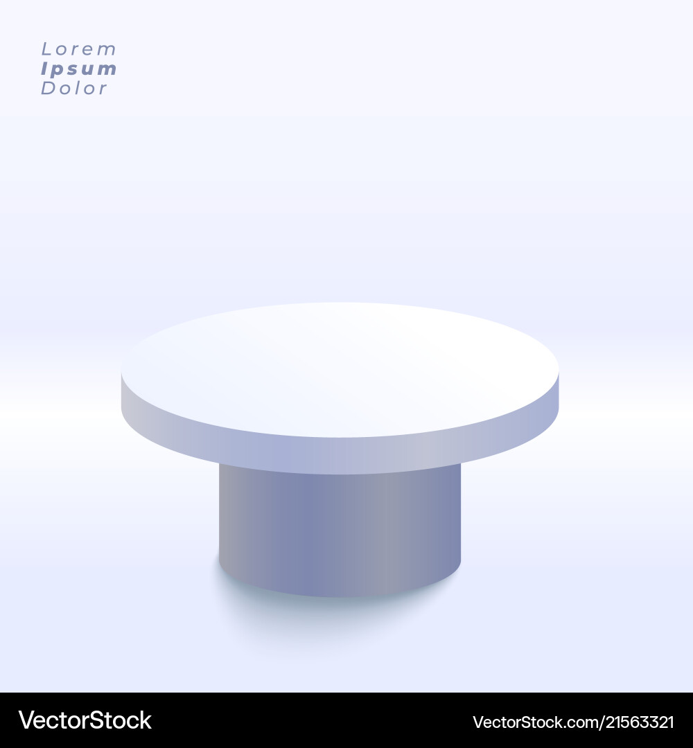 3d display table inside studio background vector image