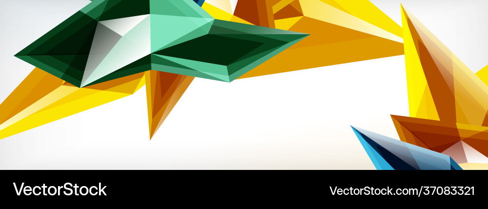 3d triangles and pyramids abstract vector image