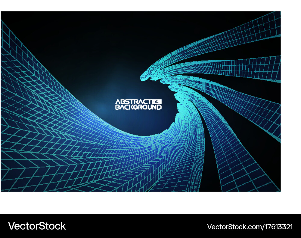 Abstract architecture wireframe blueprint Vector Image