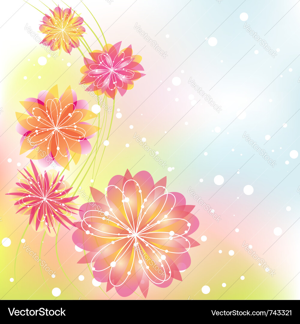 Abstract springtime flower Royalty Free Vector Image