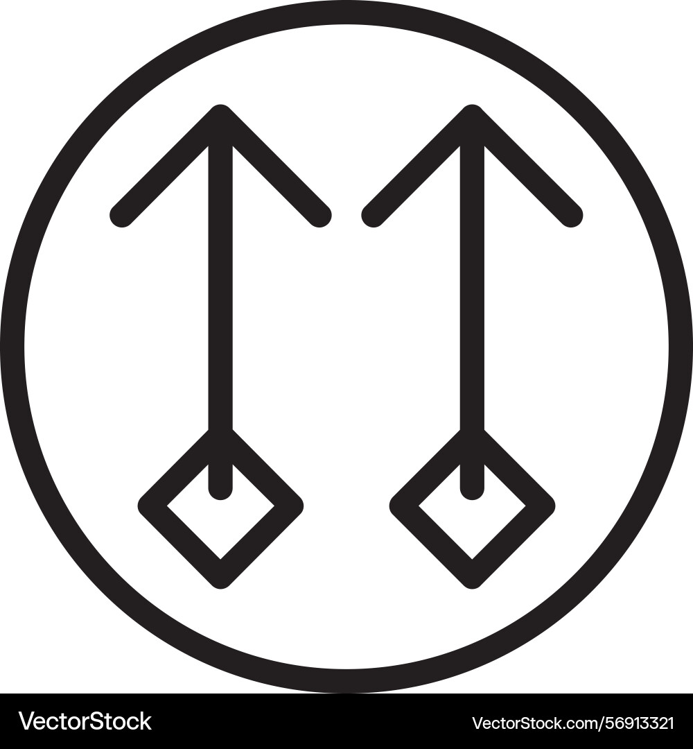 Arrow block up linear style icon design Vector Image