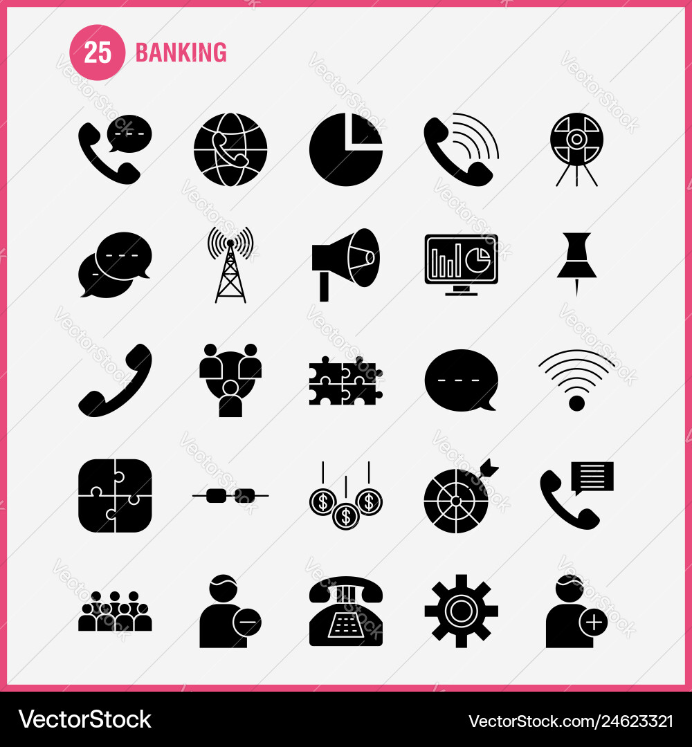 Banking solid glyph icon for web print and mobile Banking solid glyph icon for web print and mobile vector image