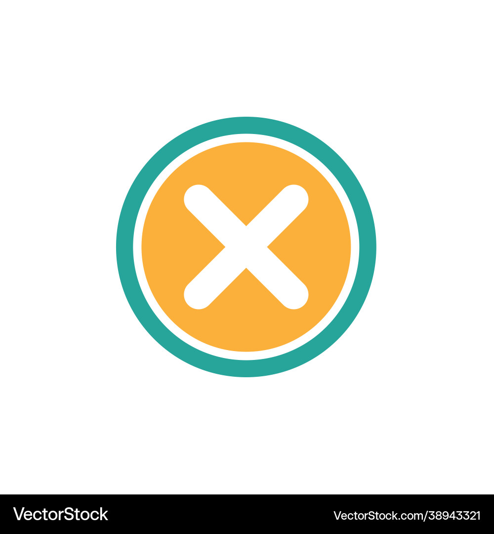 Blue cross in circle delete button warning Blue cross in circle delete button warning vector image