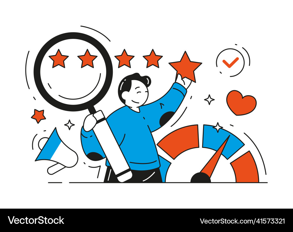 Brand ranking reputation management Brand ranking reputation management vector image