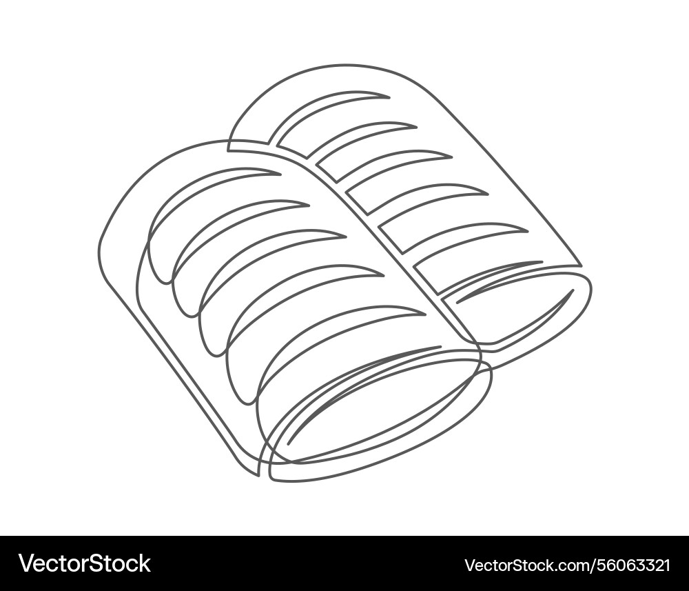 Buns kontinuierliche eine Linie Icon isoliert auf weiß Buns kontinuierliche eine Linie Icon isoliert auf weiß vektorbild
