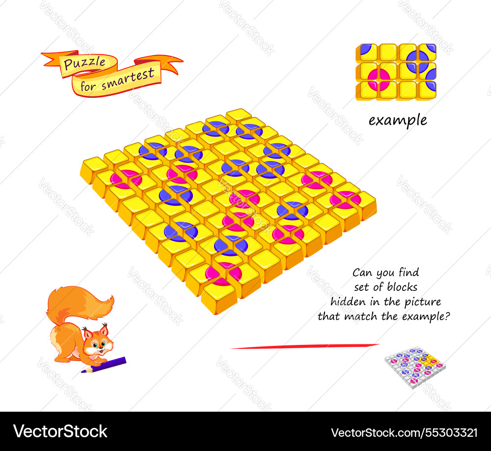 Can you find set of blocks hidden in the picture Can you find set of blocks hidden in the picture vector image