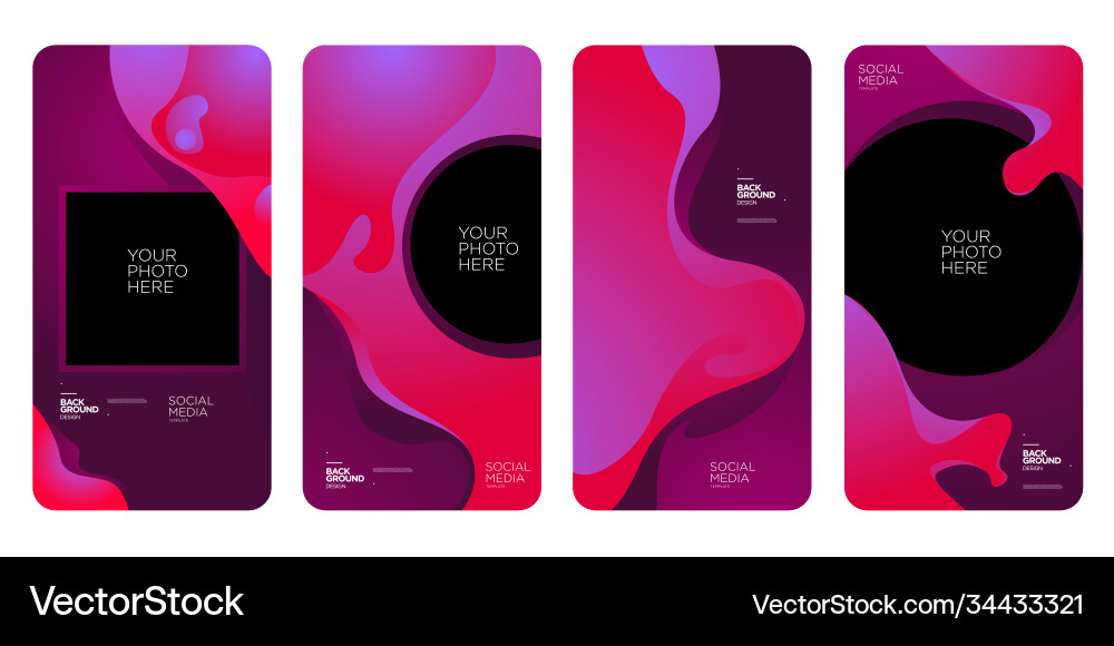 Colorful abstract fluid gradient pattern vector image