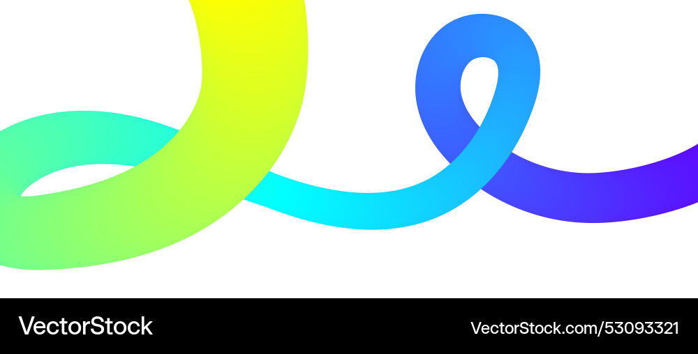 Curved wavy line with colorful gradient Curved wavy line with colorful gradient vector image
