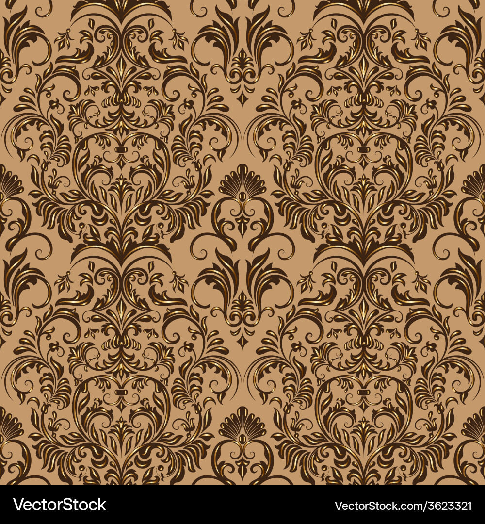 Damask Pattern Background vector image