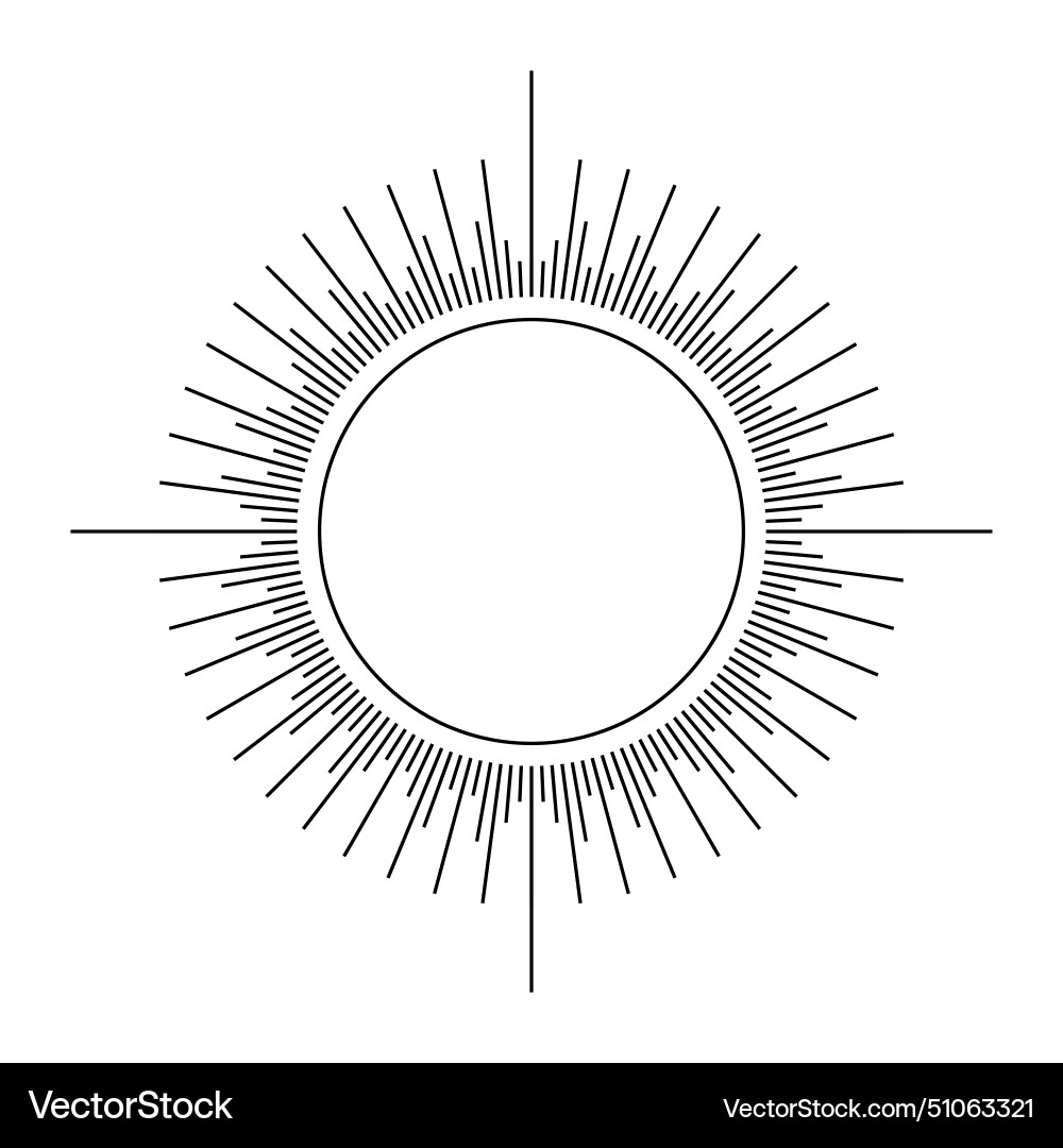 Fireworksvintage sunburst bursting sun rays Vector Image