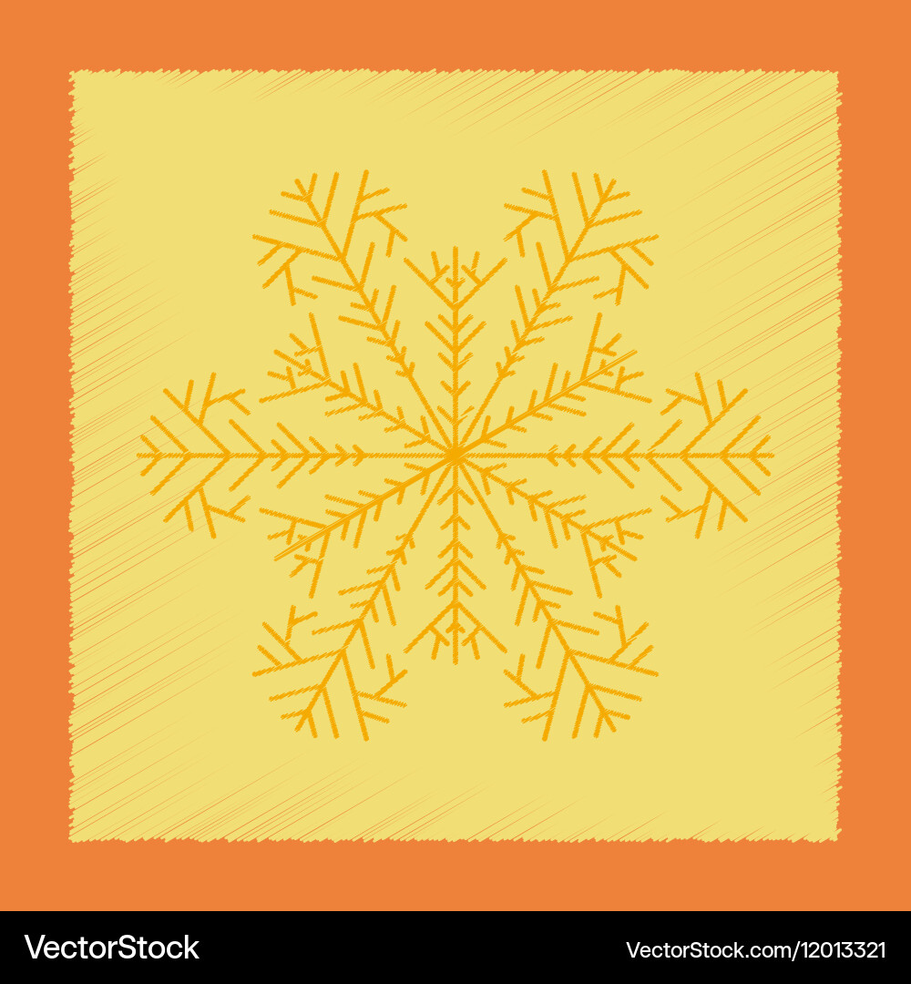 Flat shading style icon snowflake Vector Image