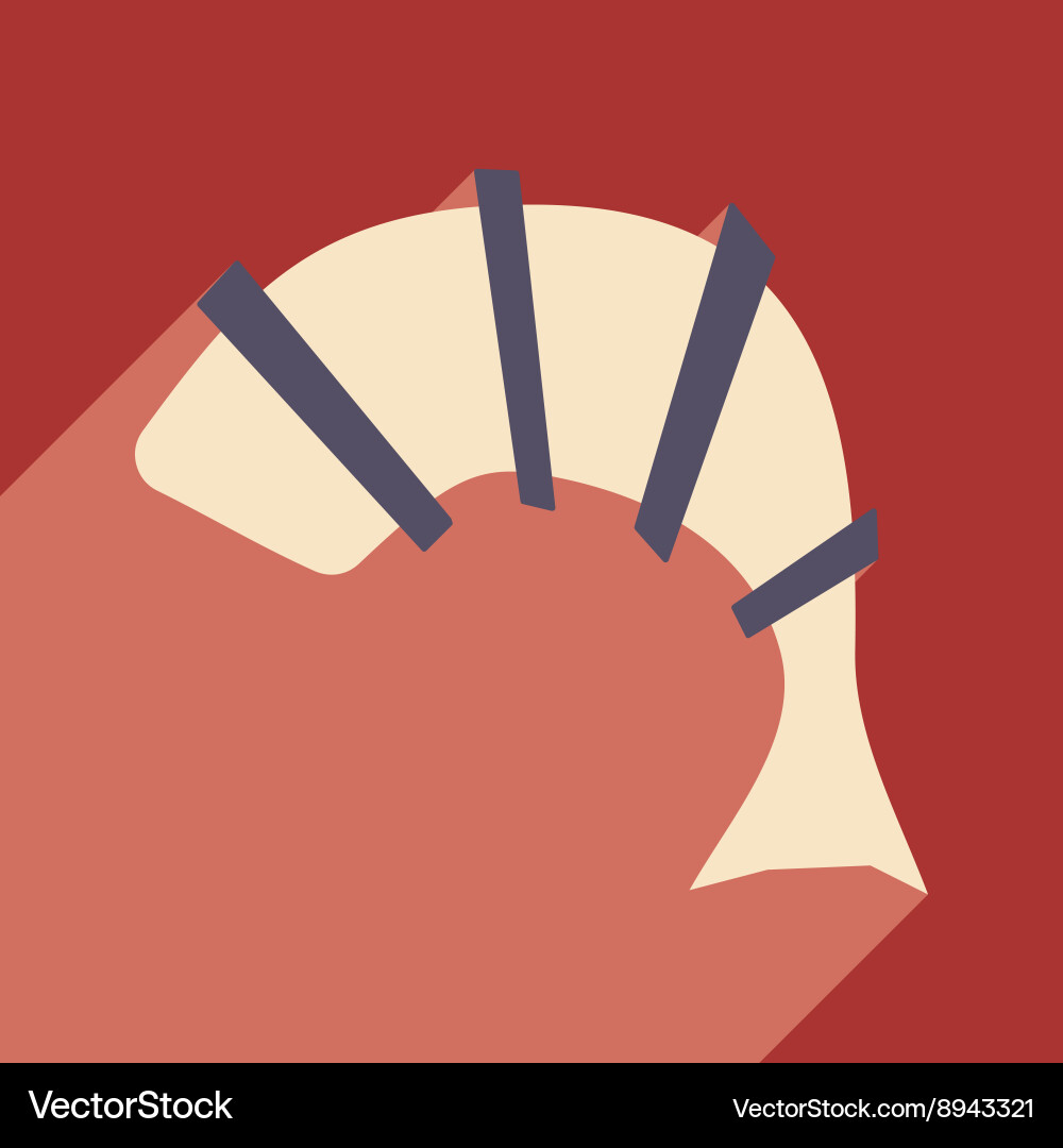 Flat with shadow icon and mobile application vector image