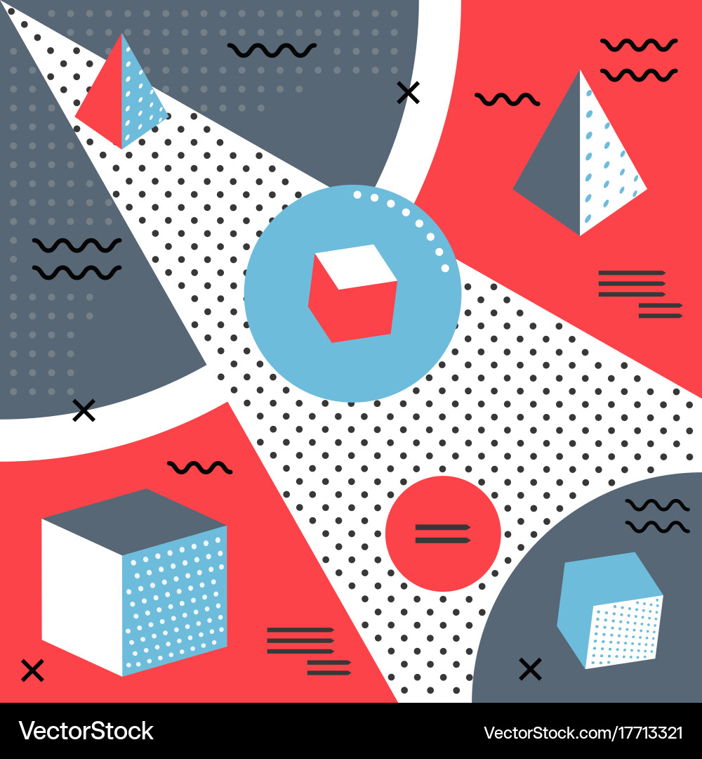 Geometric pattern and background Vector Image