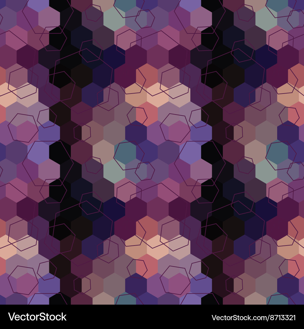 Geometric seamless hexagon abstract background Vector Image