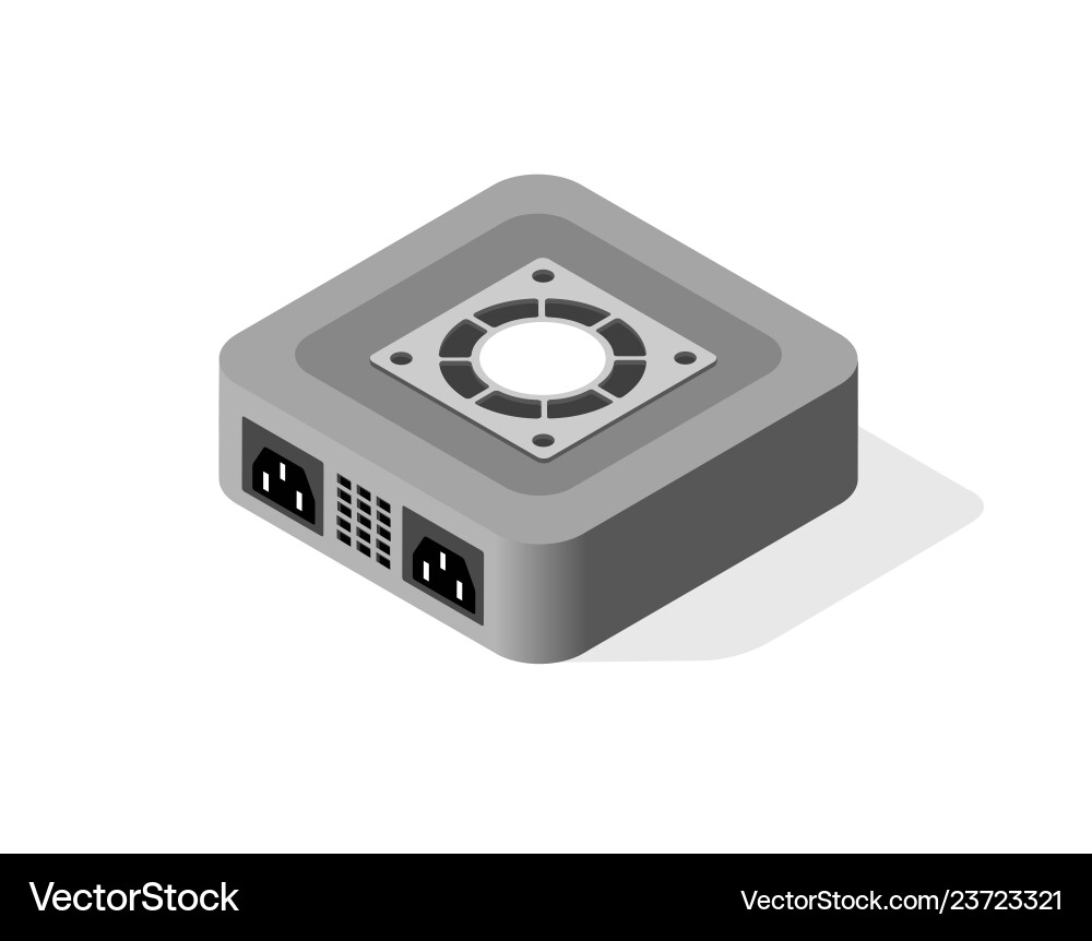 Isometric Computer Server System vector image