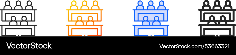 Lecture iconthin linear gradient blue stroke Lecture iconthin linear gradient blue stroke vector image
