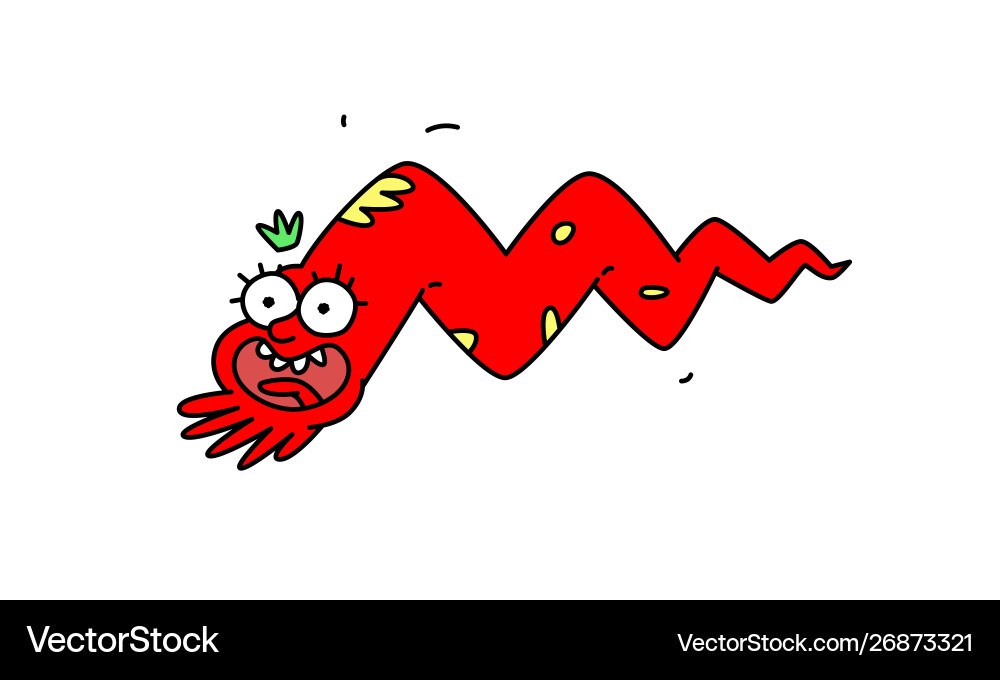 Letter m in form a character little Vector Image