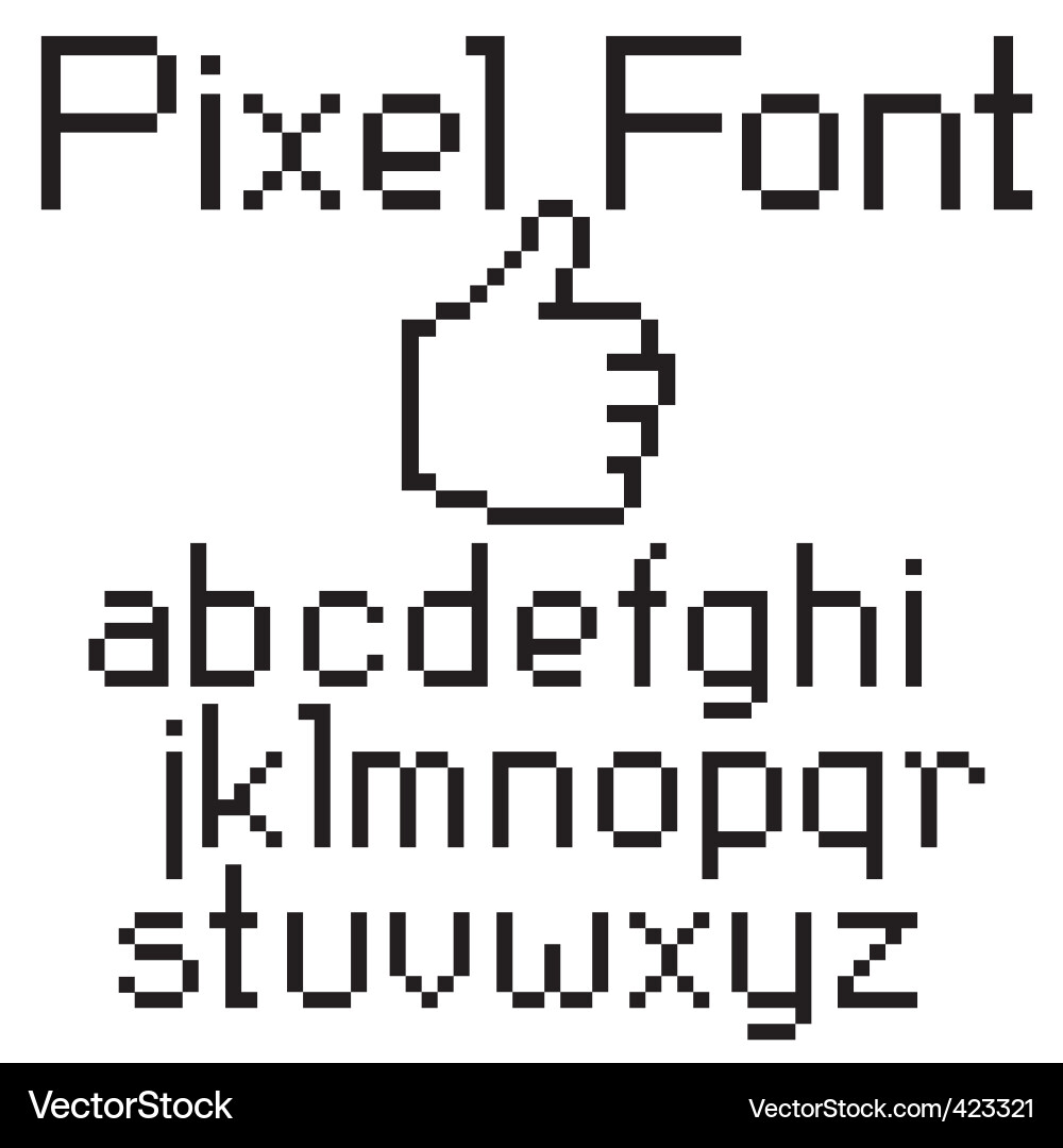 Pixel font Vector Image