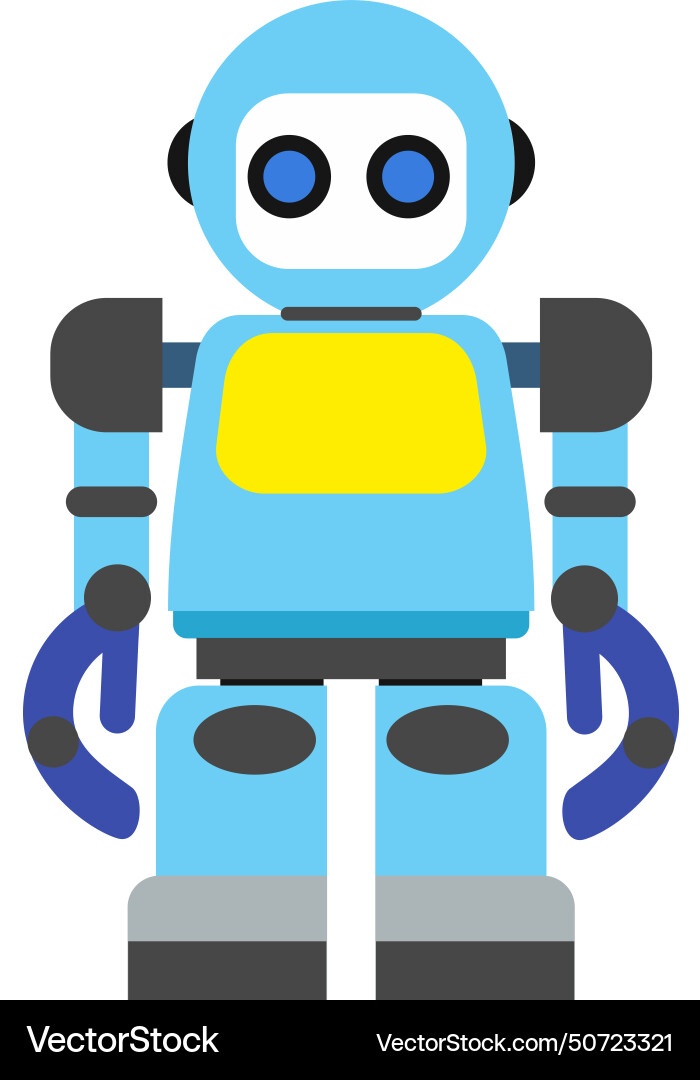 Robot icon in flat style Robot icon in flat style Vector Image