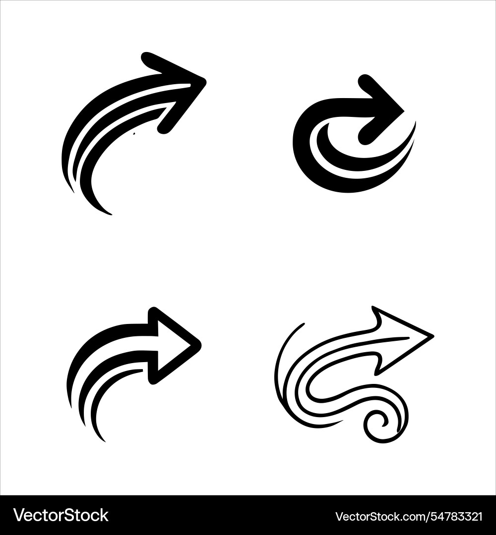Set of arrows different Vector Image
