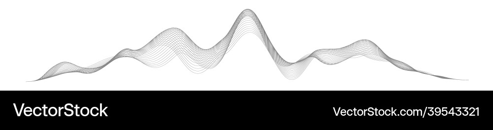 Sound wave in abstract style on white background Sound wave in abstract style on white background vector image