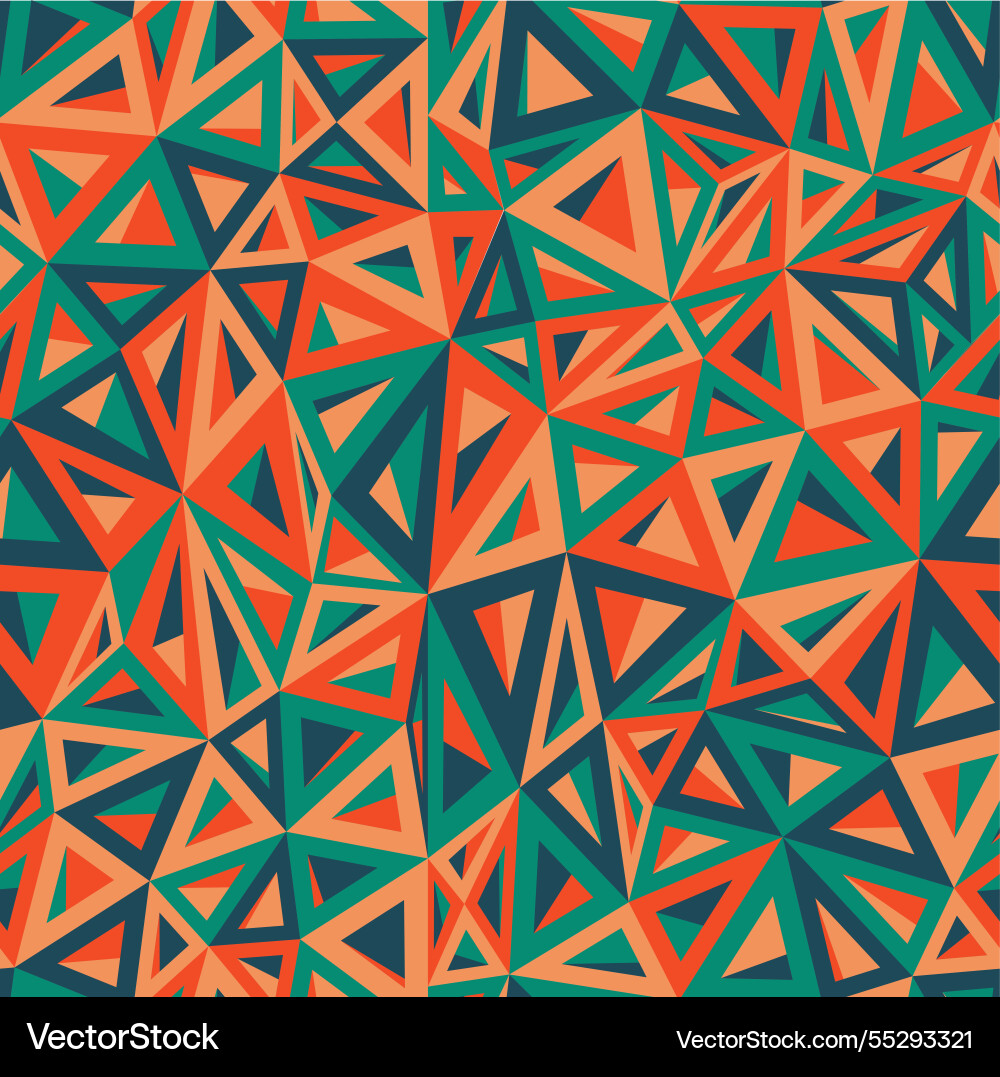 Triangle chaos structure seamless pattern vector image