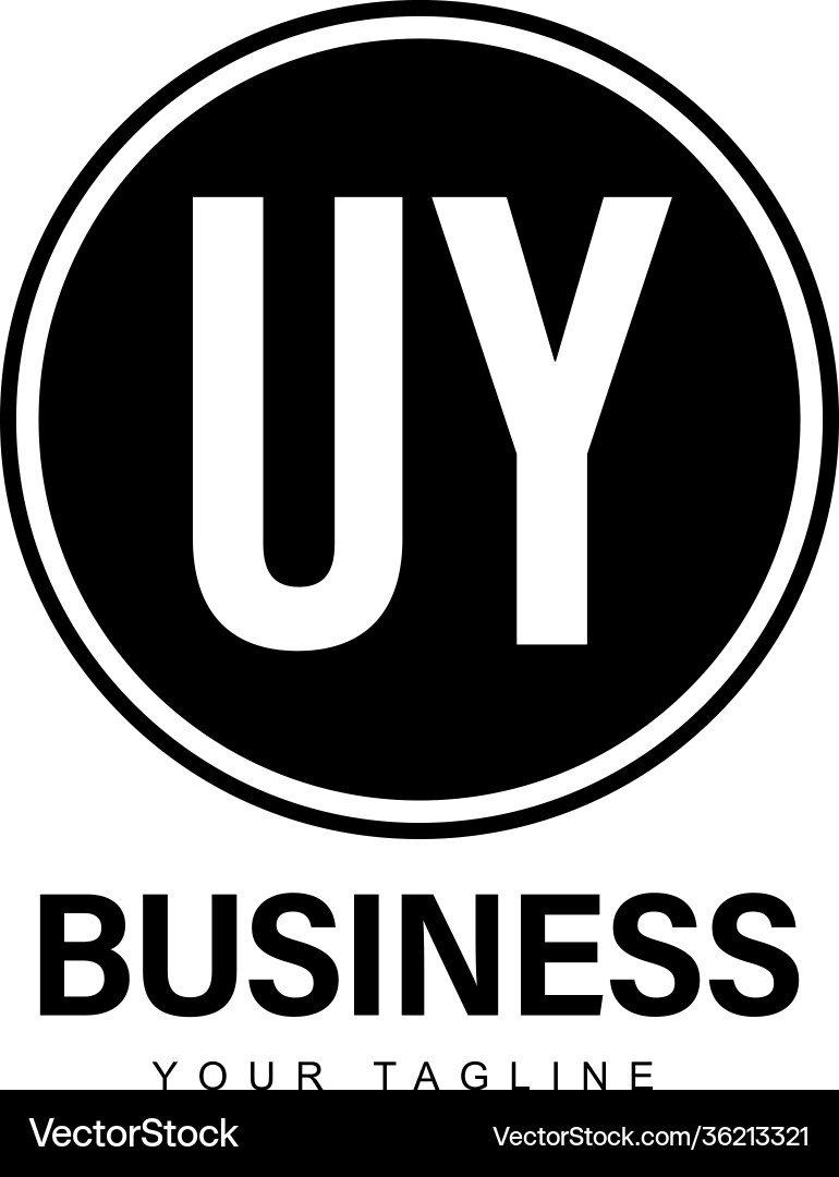 Uy initial a logo design with abstract style Uy initial a logo design with abstract style Vector Image