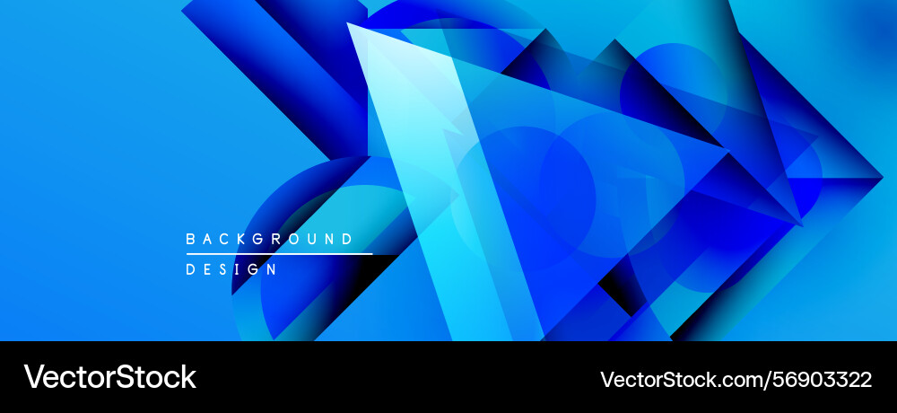 Abstract blue shapes create dynamic composition Abstract blue shapes create dynamic composition vector image