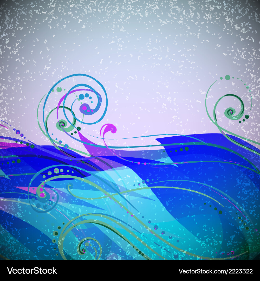 Abstract wave light background with swirls Vector Image