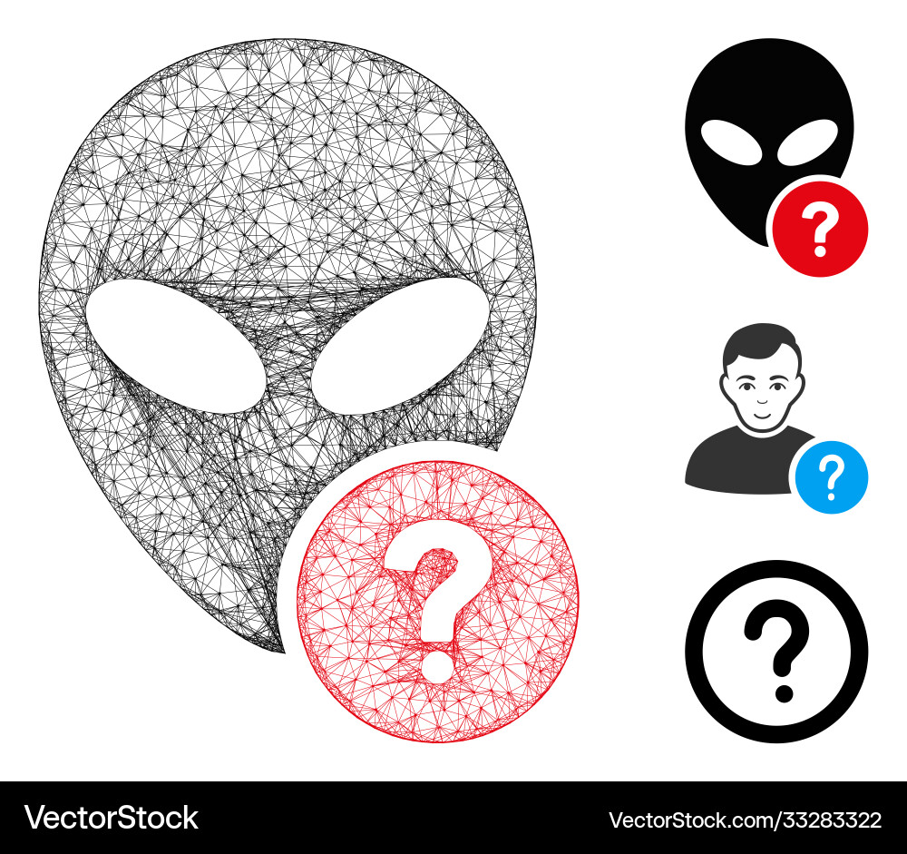 Alien status polygonal web mesh Alien status polygonal web mesh vector image