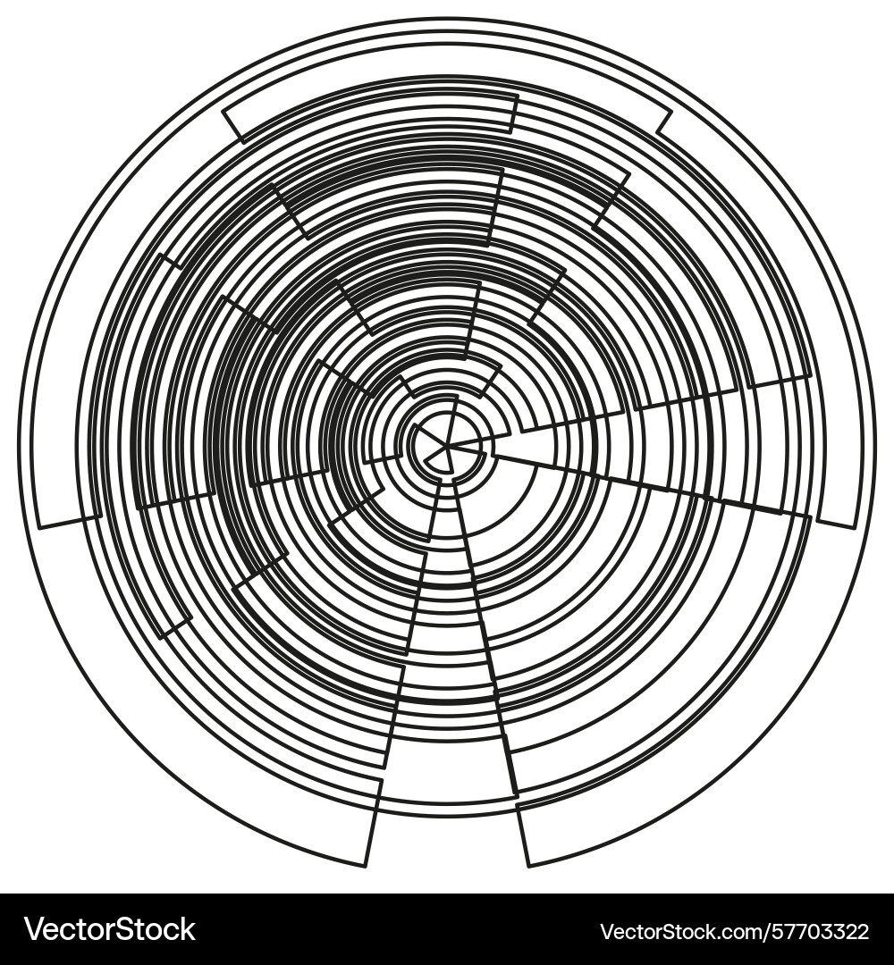 Circular line pattern concentric abstract lines Circular line pattern concentric abstract lines Vector Image