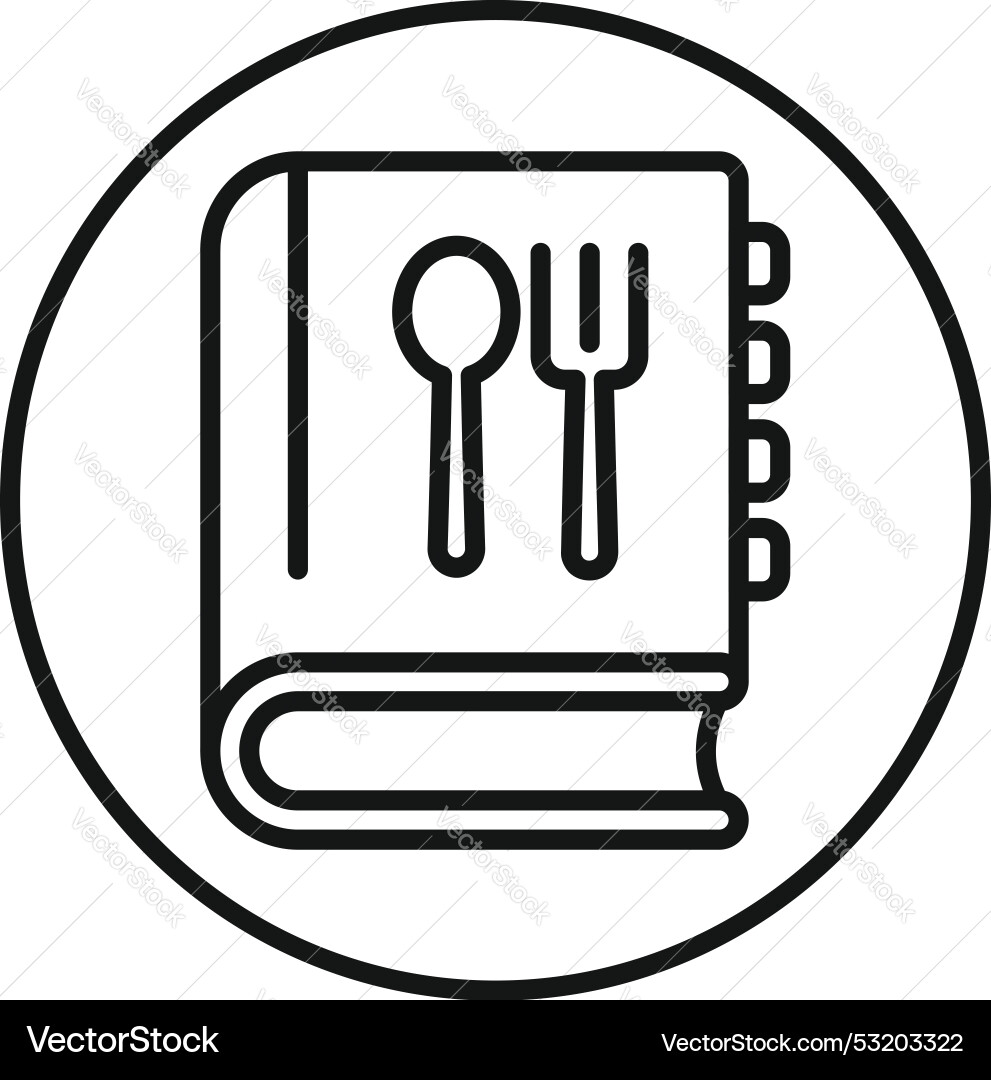 Cookbook icon representing cooking instructions Cookbook icon representing cooking instructions Vector Image