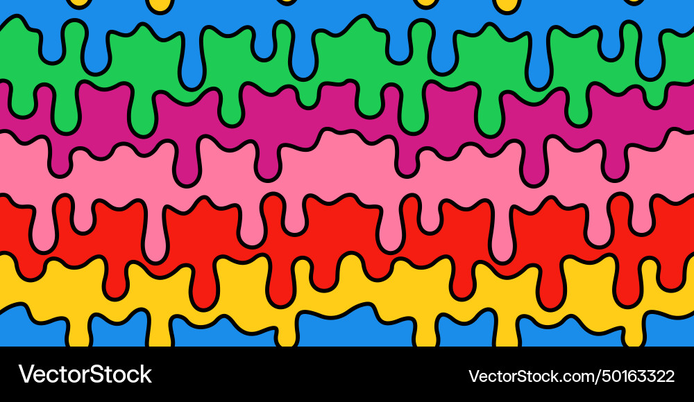 Dripping paint colorful seamless abstract pattern Dripping paint colorful seamless abstract pattern vector image