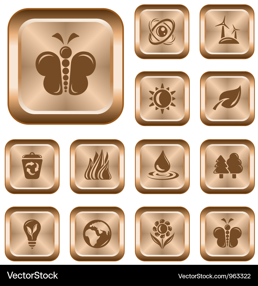 Environment buttons Vector Image