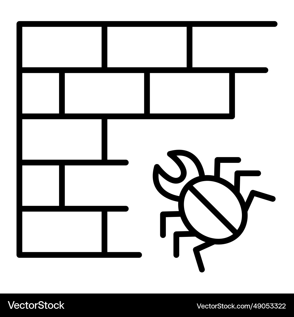 Firewall hacking icon Vector Image