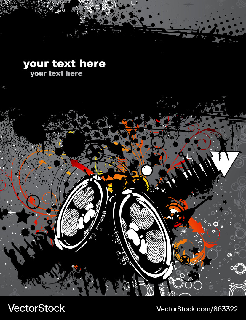 Grunge Concert Poster - Music Event vector image